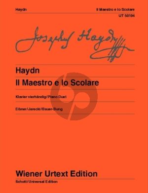 Haydn Il Maestro e lo Scolare Hob. XVIIa:1 Klavier 4 Hd. (Wiener Urtext)
