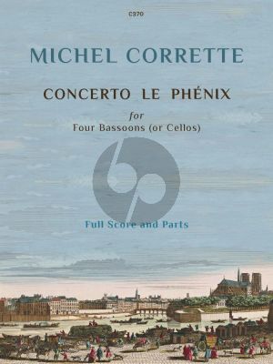 Corrette Concerto "Le Phenix" for 4 Bassoons [Violoncellos] Score and Parts (Grades 5 - 8)