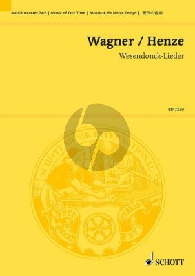 Henze Wesendonck-Lieder Altstimme und Kammerorchester Partitur (5 Gedichte von Richard Wagner)