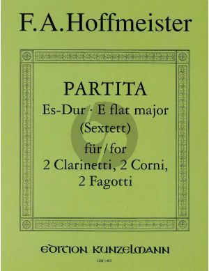 Partita E-flat major 2 Clar. [Bb]- 2 Horns[Eb]- 2 Bns