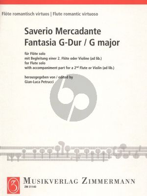 Mercadante Fantasia G-dur Flöte mit 2e Flote (oder Violine) ad lib. (Gian-Luca Petrucci)