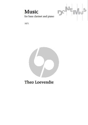 Loevendie Music for Bass Clarinet and Piano (1971)