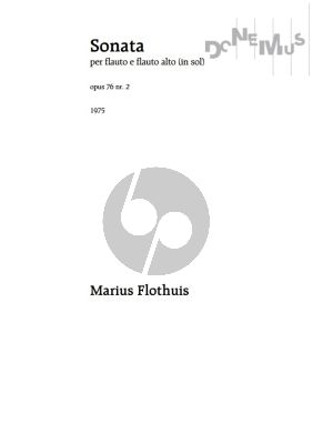 Flothuis Sonata Op.76 No.2 for Flute and Alto Flute in G