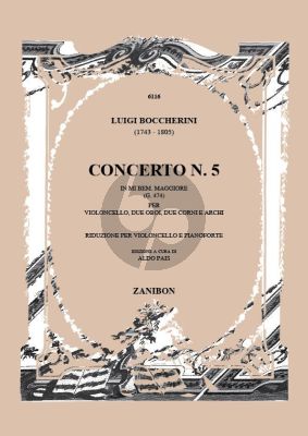 Boccherini Concerto E-flat major No.5 G.474 Violoncello-Orch. (piano red.)