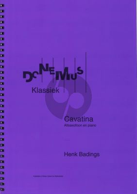 Badings Cavatina Altsaxofoon - Piano (1952)