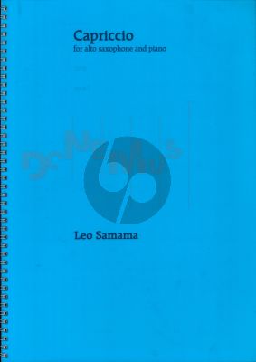 Samama Capriccio Op.5 for Alto Saxophone and Piano (1976)
