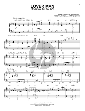 Lover Man (Oh, Where Can You Be?) (arr. Brent Edstrom)