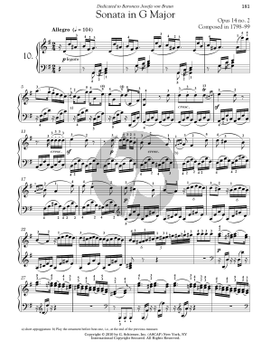 Piano Sonata No. 10 In G Major, Op. 14, No. 2