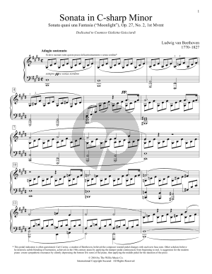 Sonata In C-Sharp Minor, Sonata quasi una Fantasia ("Moonlight"), Op. 27, No. 2, 1st Mvmt