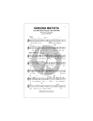 Hakuna Matata (from The Lion King)