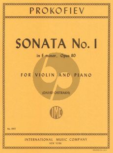 Prokofieff Sonata No.1 f-minor Op.80 Violin-Piano (Oistrakh)