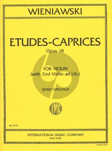 Wieniawski Etudes-Caprices Op.18 Violin (with 2nd violin) (Gingold)