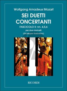 Mozart 6 Duetti Concertanti Vol.2 No. 4 - 6 2 Clarinets (Giuseppe Garbarino)