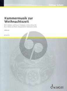 Album Kammermusik zur Weihnachtszeit 2 Violinen und Klavier mit Violoncello ad lib. (Herausgeber Curt Bohme)