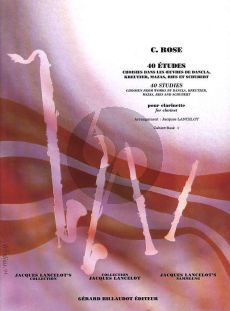 Rose 40 Etudes Vol.1 Choisies dans les oeuvres de Dancla, Kreutzer Mazas, Ries et Schubert (Lancelot)