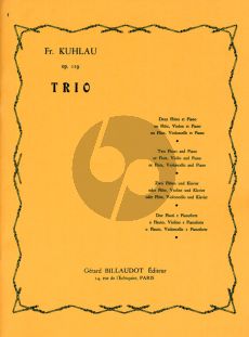 Kuhlau Trio Op.119 for 2 Flutes [Flute/Violon or Flute/Violoncello] and Piano