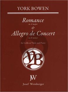 Bowen Romance A-major & Allegro in Concert d-minor Op. 21 Violoncello(or Viola)-Piano