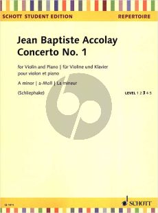 Accolay Concerto No.1 a-minor Violin-Piano (edited by Ulrich Schliephake)