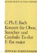 Bach Konzert Es-Dur Oboe-Streicher-Bc Partitur