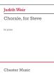 Weir Chorale, for Steve for Piano solo