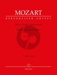 Mozart Maurerische Trauermusik KV 477 (479a) Orchester Partitur