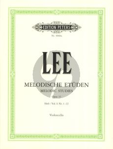 Lee Melodische Etuden Op.31 Vol.1 (No.1-22) Violoncello (Herausgegeben von Wolfgang Goldhan)