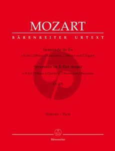 Mozart Serenade KV 375 Es-dur (2 Oboes- 2 Klar.[Bb]- 2 Horner[Eb]- 2 Fagotte) (Stimmen) (Barenreiter)