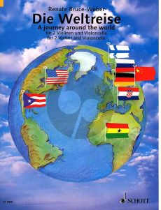Bruce-Weber Die Weltreise - A Journey around the World (2 Violins-Violoncello) (Score/Parts)