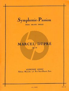 Dupre Symphonie-Passion Opus 23 Orgue