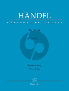 Handel Samson HWV 57 Vocal Score (engl.) (Hans Dieter Clausen) (Barenreiter-Urtext)