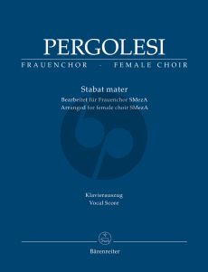 Pergolesi Stabat Mater (arr. for Female Choir) (SMezA) Vocal Score (arr. Malcolm Bruno) (Barenreiter)