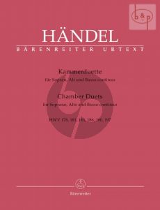 Kammerduette (Chamber Duets) (HWV 178 - 181 - 185 - 186 - 190 and 197) (Soprano-Alto with Bc)