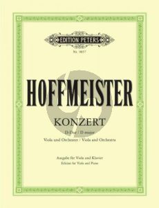 Hoffmeister Konzert D-dur Viola-Orchester Klavierauszug (Richter/Bauer)