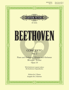 Beethoven Concerto No.2 Op.19 B Dur (reduction 2 Piano's Max Pauer) (with Beethoven's Original Cadenza Peters)