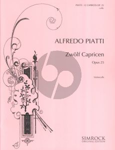 Piatti 12 Caprices Op. 25 Cello (William Edward Whitehouse)