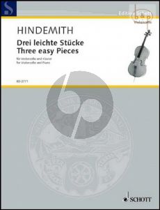 3 Leichte Stucke (1938) (3 Easy Pieces) fur Violoncello und Klavier