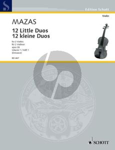 Mazas 12 kleine Duos Op. 38 Vol. 1 2 Violinen (Heinrich Dessauer) (Schott)