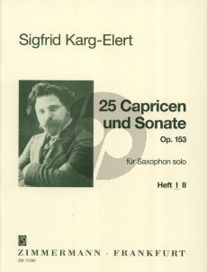 Karg-Eleret 25 Capricen & Sonate Op.153 Vol.1 Saxophon