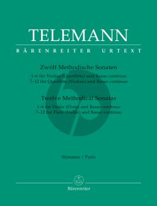 Telemann 12 Methodische Sonaten Hamburg 1728 und 1732 Flute[Violine] un Bc (Stimmenband) (edited by Max Seiffert)