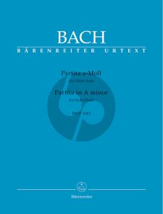 Bach Partita a-minor (BWV 1013) (edited by H.P.Schmitz) (Barenreiter-Urtext)