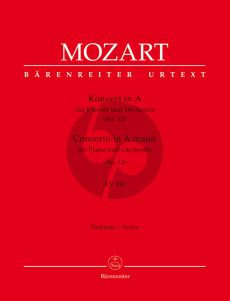 Mozart Konzert A-dur KV 414 Klavier-Orchester Partitur (ed. Christoph Wolff) (Barenreiter-Urtext)