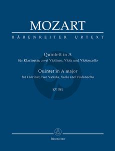 Mozart Quintett A-dur KV 581 Klarinette-Streicher Studienpartitur (Ernst Fritz Schmid) (Barenreiter-Urtext)