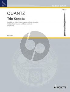 Quantz Triosonata G-major Oboe {Flute/Violin)-Cello (Bassoon) and Bc (Score/Parts) (Walter Bergmann)