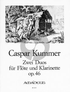 Kummer 2 Konzertante Duo's Op.46 fur Flote und Klarinette in Bb - Stimmen (Herausgegeben von Bernhard Pauler)