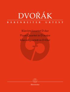 Dvorak Quartet No.1 D-major Op.23 fur Violin, Viola, Violoncello and Piano Score and Parts (edited by Robin Tait) (Barenreiter-Urtext)