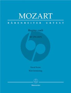 Mozart Regina coeli C-major KV 276 (321b) SATB Soli-SATB- 2 Ob.- 2 Clarino's-Timp.- 2 Vi.-Bc (Vocal Score) (Hellmut Federhofer)