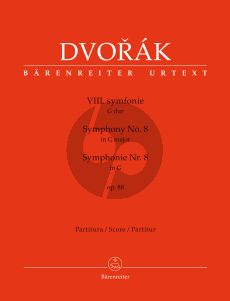 Dvorak Symphony No.8 G-major Op.88 Full Score (edited by Jonathan Del Mar) (Barenreiter-Urtext)