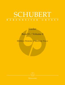 Schubert Lieder Vol.8 (Medium Voice) (edited by Walter Durr) (Barenreiter)