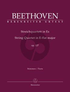 Beethoven Quartet E-flat major Op.127 2 Vi.-Va.-Vc. (Parts) (edited by Jonathan Del Mar)