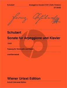 Schubert Sonata for Arpeggione D.821 op. posth. Violoncello and Piano (Jost/Darmstadt) (Wiener-Urtext)